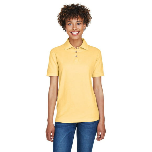 Sg Ladies Cotton Polo Shirt Yellow Xs 